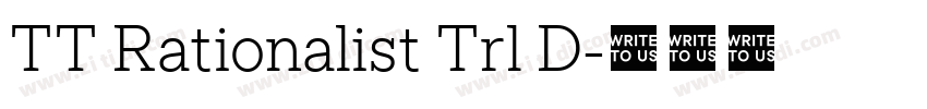 TT Rationalist Trl D字体转换